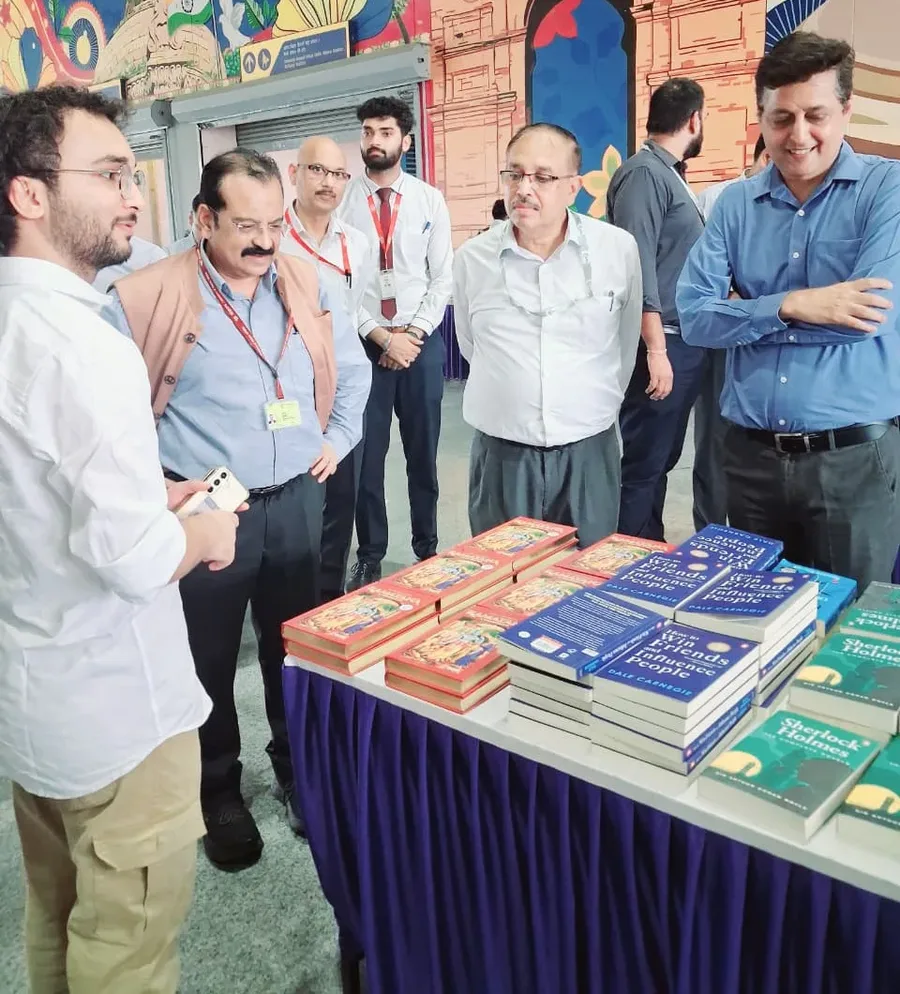 Shri Shalabh Goel and the Terminal One team at the book fair stalls